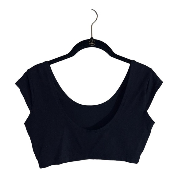 TAVI Noir CROP CAP SLEEVE TOP Yoga Sz S - Picture 2 of 6